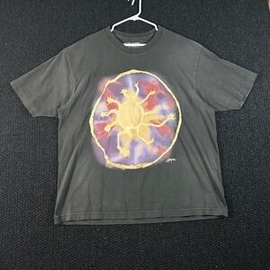 Tour By Travis Scott‎ I Saw With My Eyes Black Faded Graphic T-Shirt Men's XL